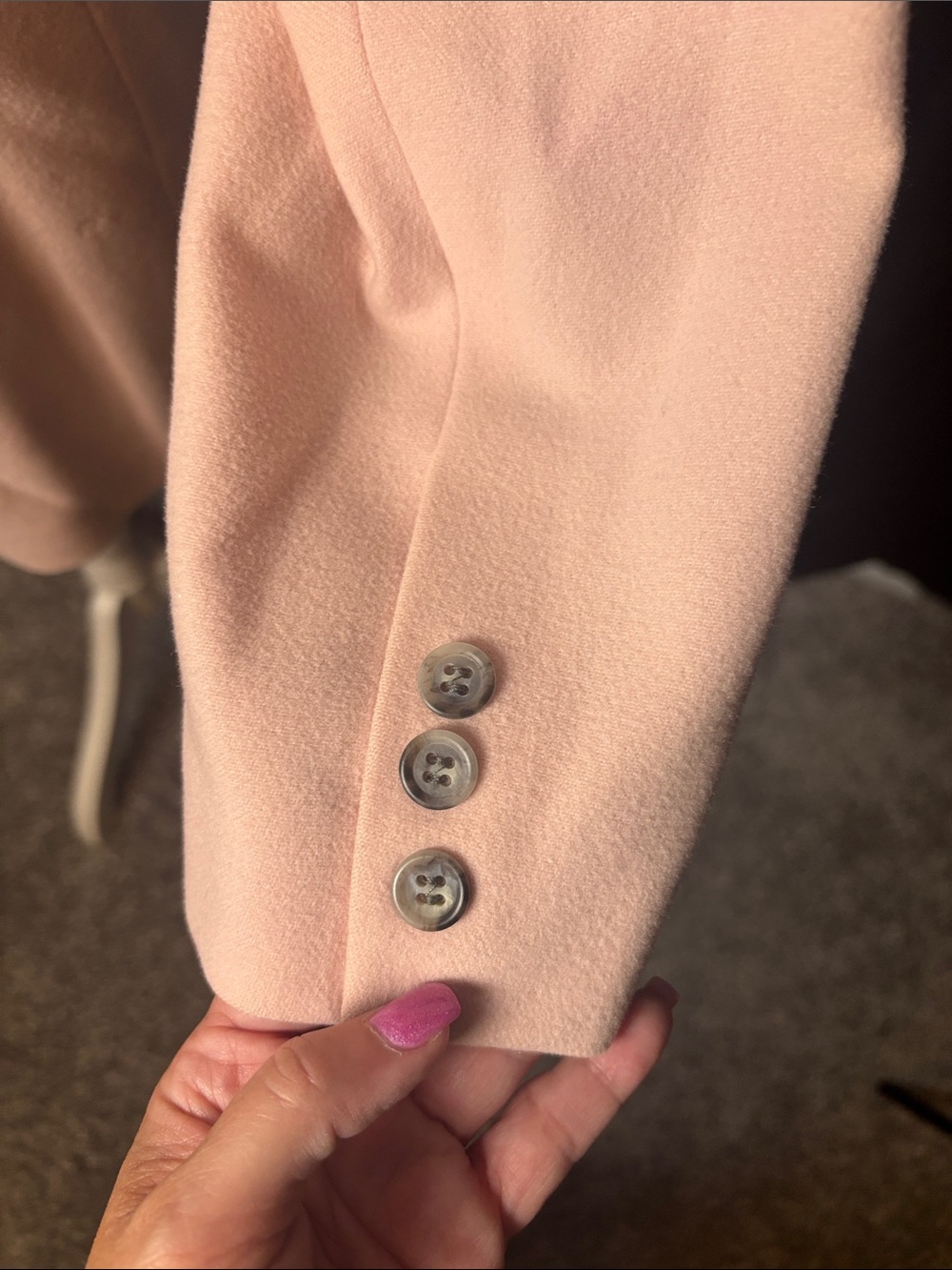 Ann Taylor Pale Blush Pink Single-Breasted Blazer - Picture 3 of 5